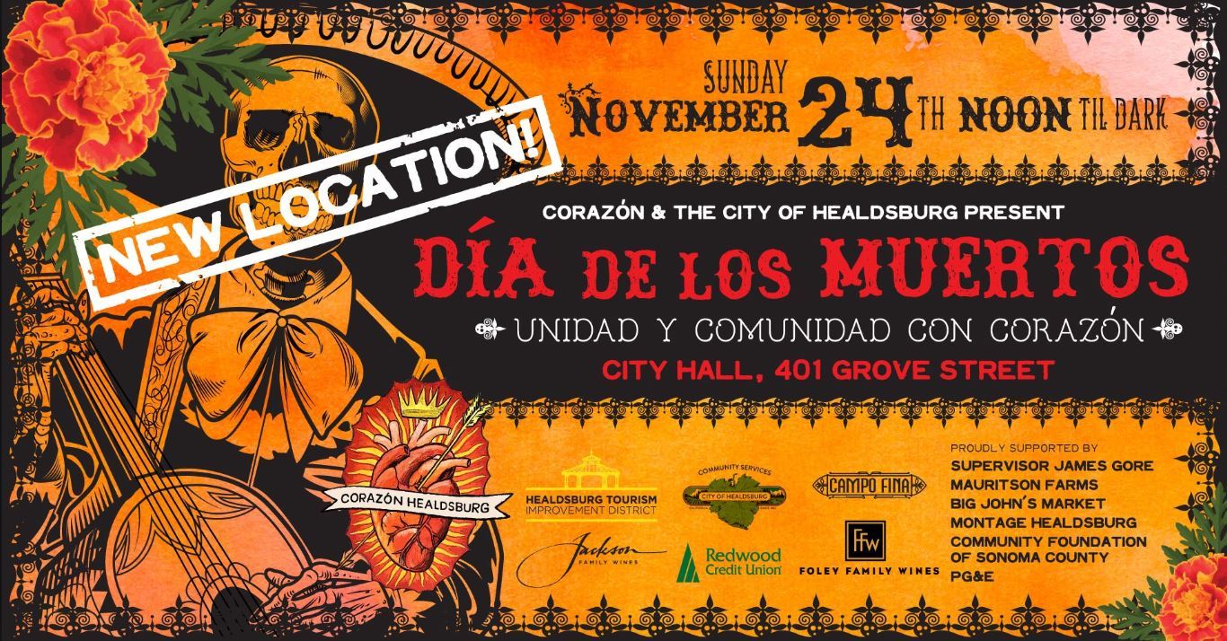 Dia de los Muertos flyer for November 24 2019