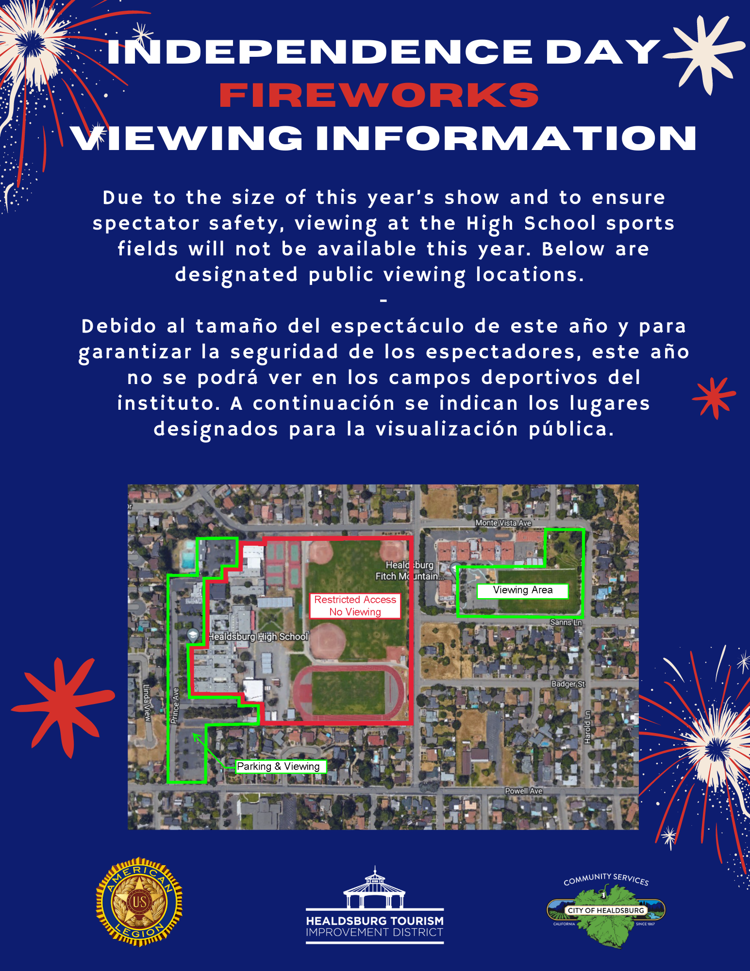 4th of July Fireworks - Viewing Information