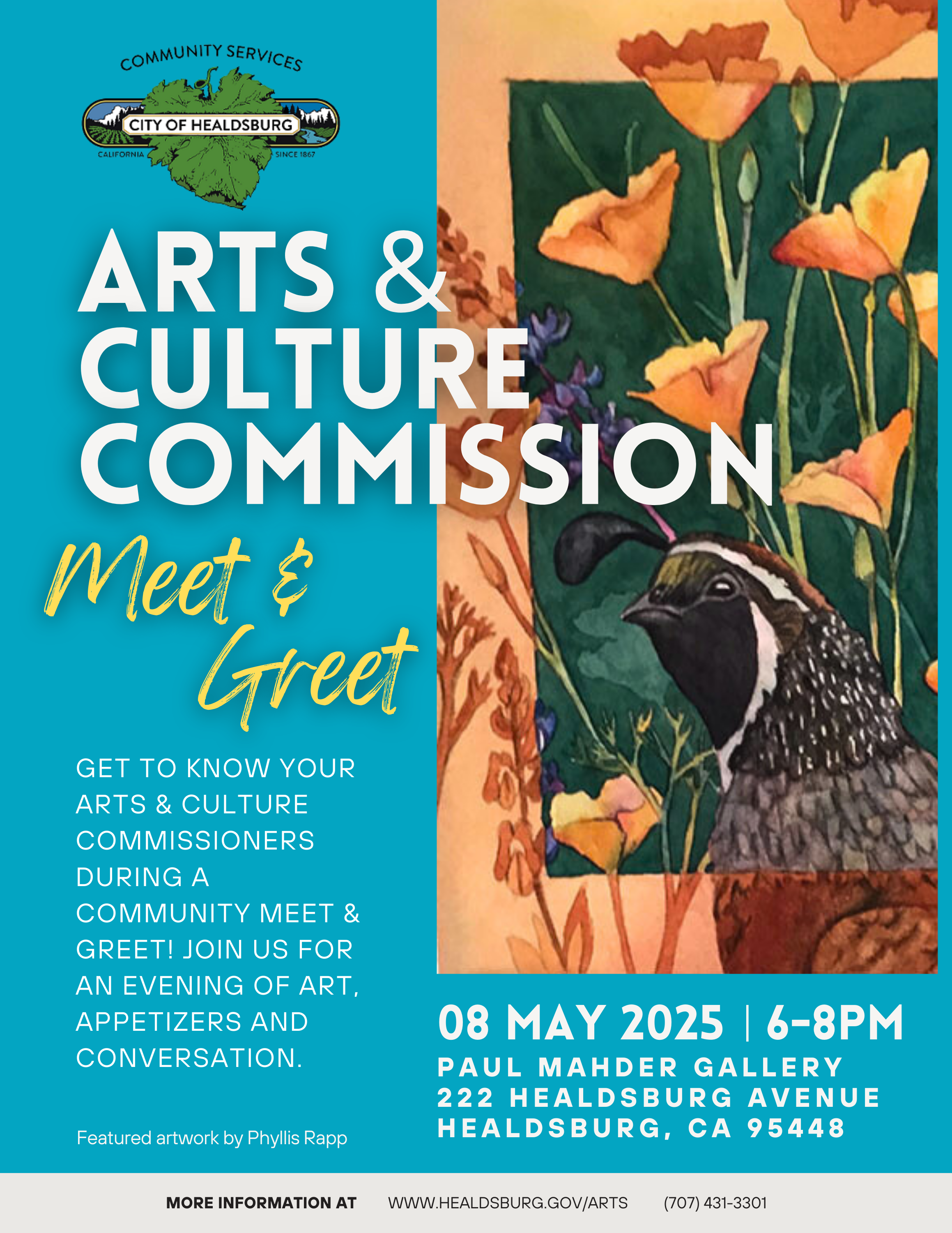 Arts and Culture Commission Meet Greet Flyer