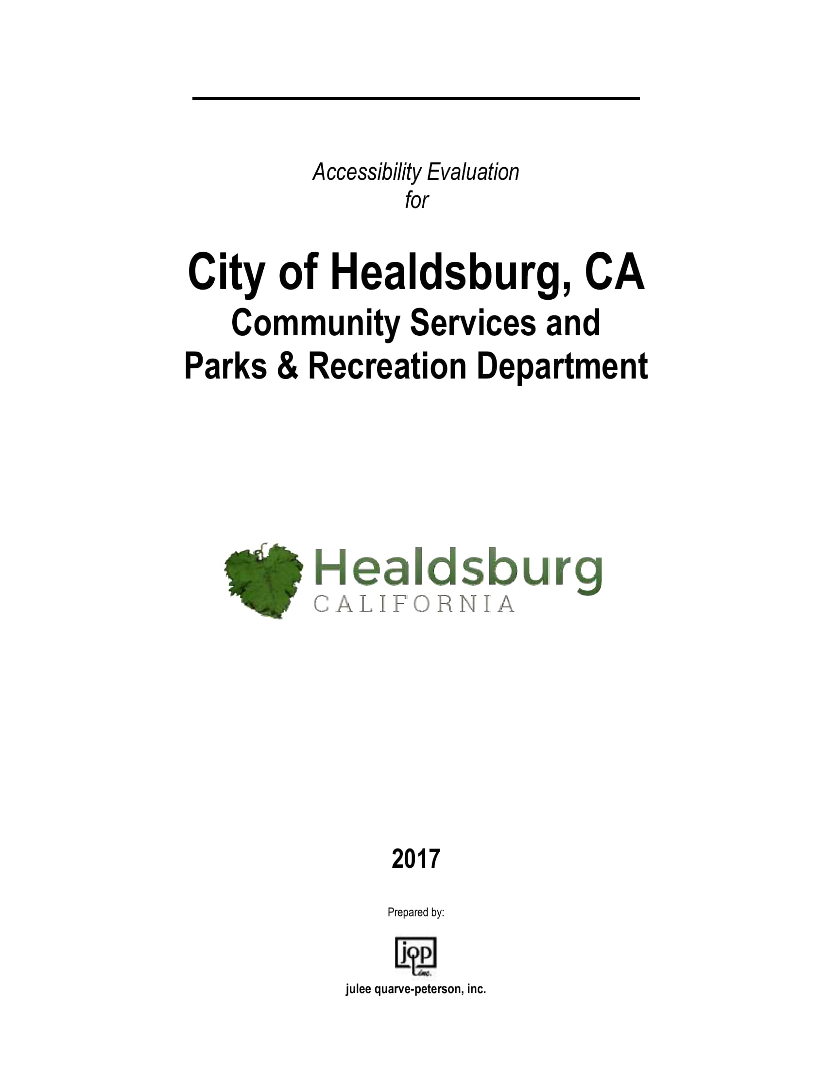 Accessibility Evaluation Cover